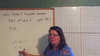 Alg. 2: Unit 1 Lesson 7 Function Notation