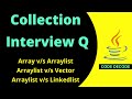 Differences between Arraylist vs Linkedlist Java Interview Questions | Vector vs Array | Code Decode
