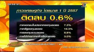 เรื่องเล่าเช้านี้ สภาพัฒน์ เผยการเมืองฉุดจีดีพีไตรมาสแรก ติดลบ 0.6% 20 พฤษภาคม 2557