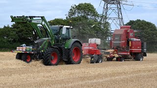 Harvest 2023! Baling Straw with John Deere 6140R & MF Baler and Fendt 720 with MF Baler & Bale Baron