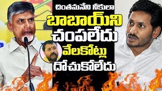 చింతమనేని నీకులా బాబాయ్ ని చంపలేదు | Ex CM Chandrababu Naidu Controversial Comments On CM YS Jagan