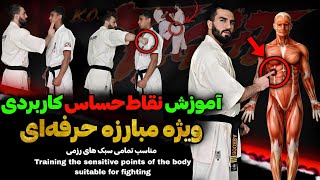 آموزش نقاط حساس بدن ویژه مبارزه مناسب تمامی سبک های رزمی Sensitive body points suitable for fighting