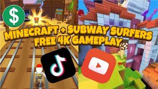 Minecraft Parkour + Subway Surfers Gameplay - (NO COPYRIGHT)