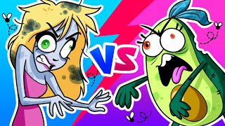 Barbara Zombie VS Ava Zombie || Vegetables Turn into Zombies!