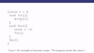 Programming Languages: Scope rules - 2