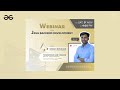 Webinar on Java Backend Development | GeeksforGeeks