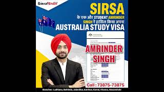 Arminder Resident Of Sirsa Got His Study Visa - Apply Now @7387573875