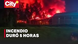 Incendio consumió una fábrica de cereales en Tocancipá | CityTv