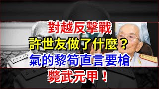 對越反擊戰，許世友做了什麼？氣的黎筍直言要槍斃武元甲！