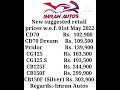 atlas honda new price 1 may 2022.