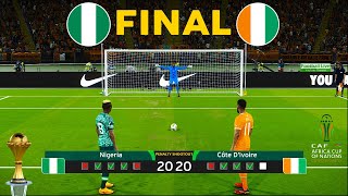 Nigeria vs Côte d'Ivoire FINAL - Penalty Shootout 2024 | African Cup of Nations 2023 | PES Gameplay