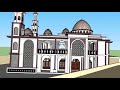 animasi sketchup 2018 perencanaan masjid nurut taqwa