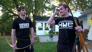 Spencer Lee And Austin DeSanto Shoot Arrows At Terry Brands' House