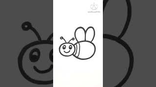 How to draw Honey Bee / Easy Honey Bee Drawing #shorts #ytshorts #viralshorts #craftomaniabyshivi