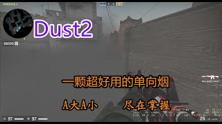 CSGO  一颗Dust2同时能守A大A小的CT单向烟