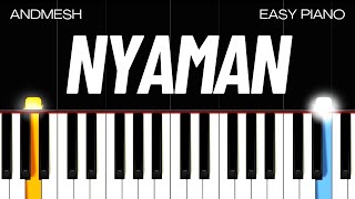 Andmesh - Nyaman Easy Piano Tutorial