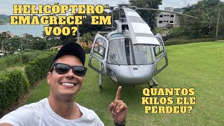 Quantos KILOS o HELICÓPTERO perde em um voo de 1 hora?