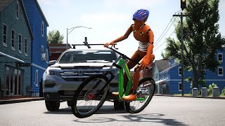 Realistic Motorbike and Bicycle Crashes - BeamNG Drive