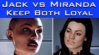 Mass Effect 2 - Jack and Miranda Fight (How to Keep Both Loyal to You)