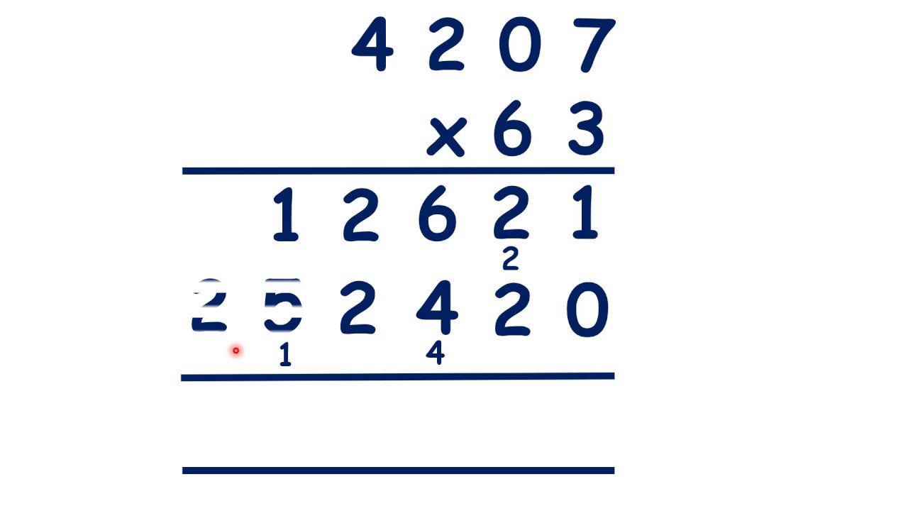 Old Fashioned Column Method For Long Multiplication - YouTube