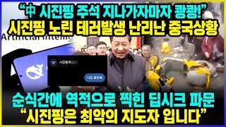 시진핑 주석 방문한 시장 테러 대폭발 난리난 중국상황, 오류발생한 딥시크 \