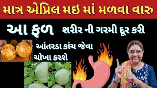 માત્ર એપ્રિલ મઈ મહિના માં મળવા વારુ આ ફળ શરીર ની ગરમી દૂર કરી આંતરડા કાંચ જેવા ચોખા કરશે