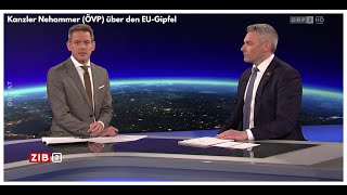 ZIB 2 Kanzler Nehammer (ÖVP) über den EU-Gipfel Fr., 10.2.2023