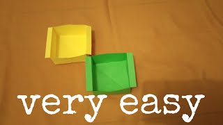 how to make a paper trash bin || easy origami bins
