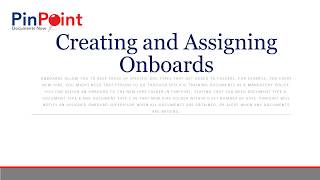 Creating and Assigning Onboards