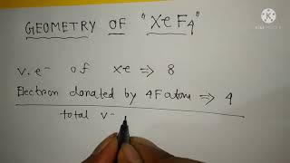 Geometry of XeF4(Xenon tetrafluoride) VSEPR theory/ Chemical bonding and molecular structure
