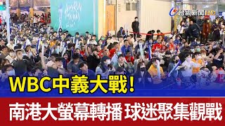 WBC中義大戰！南港大螢幕轉播 球迷聚集觀戰