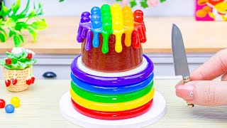 Rainbow Jelly Cake Making Ideas🌈Miniature Rainbow Jelly Cake Decorating By Amazing Cake