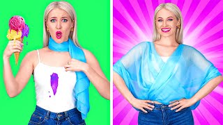 AWESOME CLOTHES HACKS || Easy Clothes Hacks And Funny DIY by 123 GO!