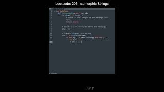 Leetcode 205. Isomorphic Strings in Python | Python Leetcode | Python Coding Tutorial | Python ASMR