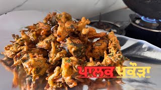 ਪਾਲਕ ਪਕੌੜੇ – ਕਰੰਚੀ ਅਤੇ ਮਜ਼ੇਦਾਰ ਸਨੈਕ! Palak Pakora || Spinach Fritters – Crunchy and Tasty Treat