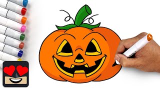 How To Draw a Halloween Pumpkin for Beginners