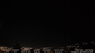 Timelapse Cam 1 - Natt til 14. april 2021