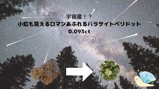 宇宙産！？小虹も見えるロマンあふれるパラサイトペリドット 0.093ct