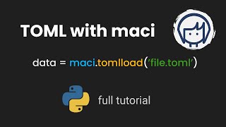 Using TOML in maci | Python