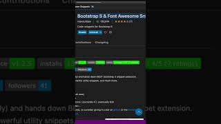 Install Bootstrap in Visual Studio Code Shorts