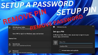 How to Setup/Remove PIN/Password as a signing option on Windows 11!