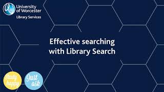 Effective searching with Library Search