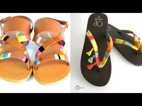 Easy and Amazing DIY Thread Flip Flops Easy and Amazing DIY Thread Flip Flops
