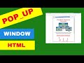 How To Create A Popup WIndow In HTML #html #olddosgeek