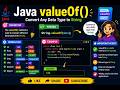 What is valueOf() method in Java | How to convert String to Integer in Java | convert int to String