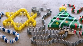 Holiday Card in 6,000 Dominoes!