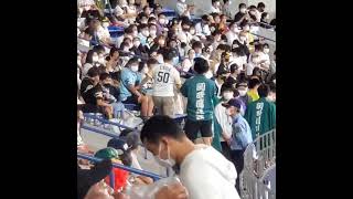 20220917　試合前、ﾎｰｸｽ応援団からのお知らせ　#福岡ソフトバンクホークス　#関西鷹狂会　#応援団 @京ｾﾗﾄﾞｰﾑ大阪･ﾚﾌﾄ外野下段