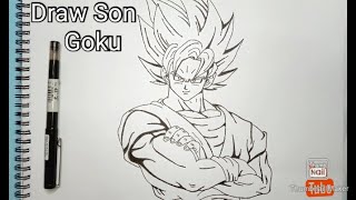 Drawing Son Goku | Use black pen | Magsael Drawing