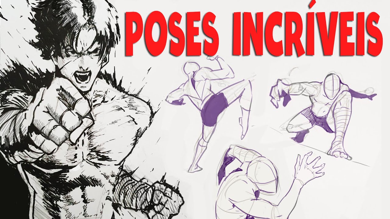 Como Desenhar Poses De Acao De Manga How To Draw An Anime Body A