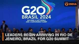 Leaders begin arriving in Rio de Jeneiro, Brazil for G20 summit